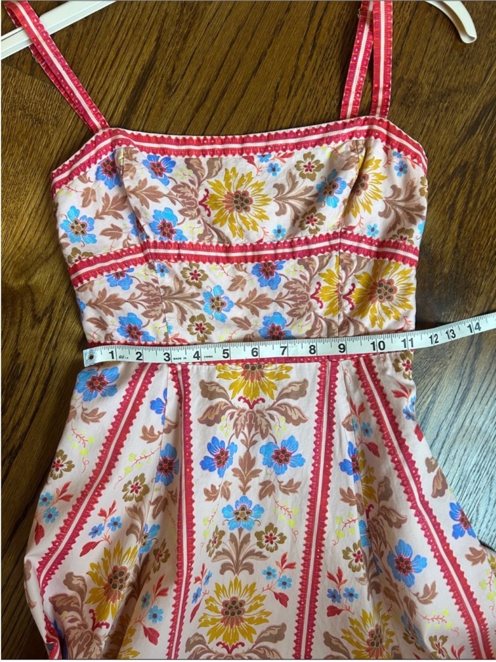 Hill House Margot dress in pink floral block stripe XS - Picture 10 of 13